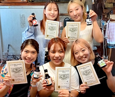 オリジナルラベルのMy出汁醤油作り体験